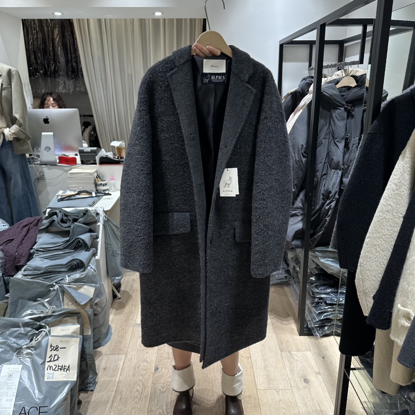 BRUNI/RICOTTA東大門代購女士新款人氣真品熱賣中長款大衣BRUNI/RICOTTA中長款大衣圖色2