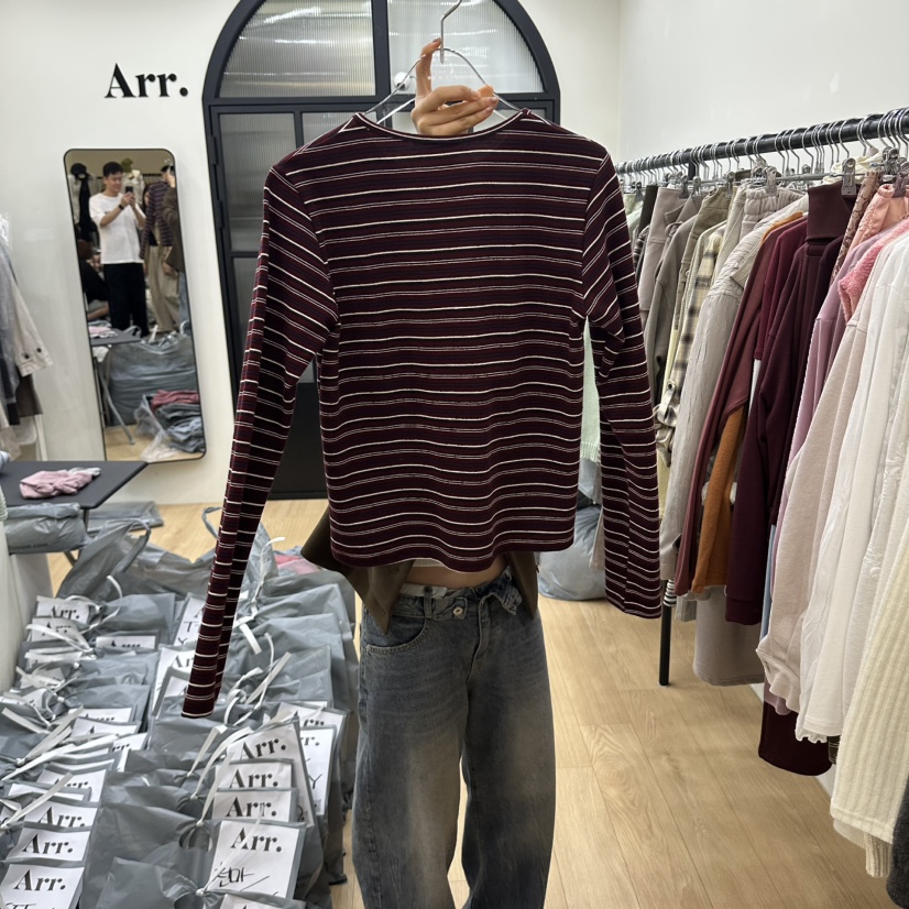 ARR韓國直郵女士新品推薦人氣真品時尚熱賣休閑長袖T恤ARR長袖T恤