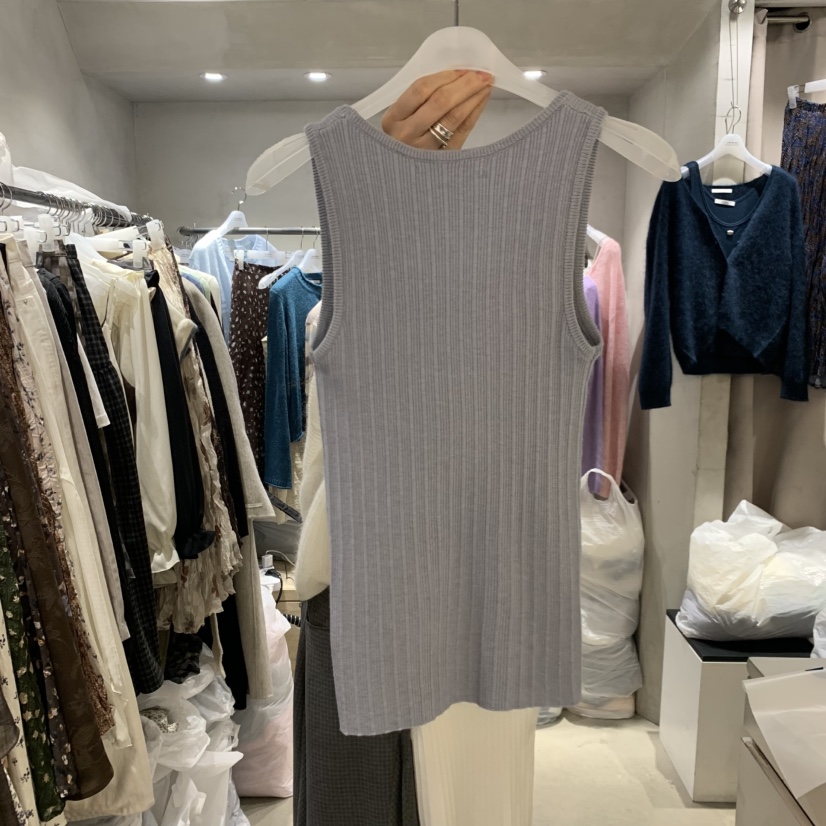 LOGROAD韓國直郵女士新品真品推薦時尚人氣吊帶背心圓領羅紋LOG ROAD吊帶/背心