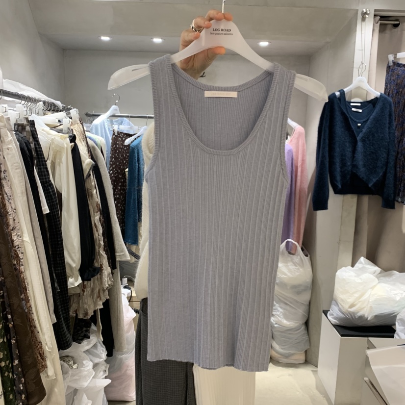 LOGROAD韓國直郵女士新品真品推薦時尚人氣吊帶背心圓領羅紋LOG ROAD吊帶/背心圖色2