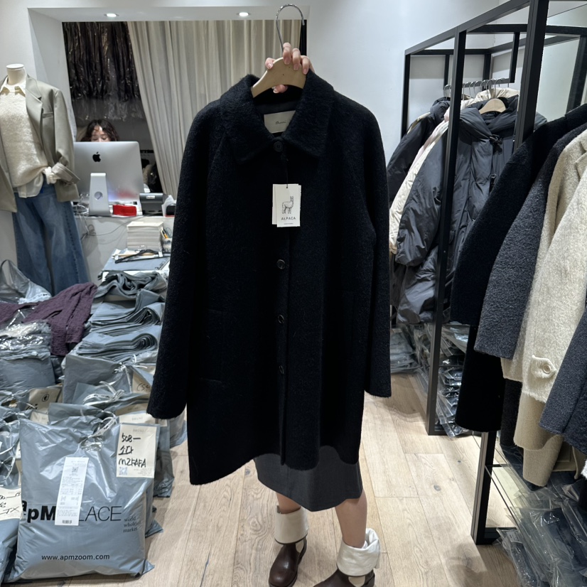 BRUNI/RICOTTA東大門實拍女士新品熱賣推薦中長款大衣羊駝BRUNI/RICOTTA中長款大衣圖色2
