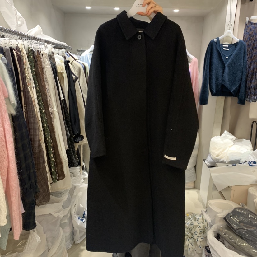LOGROAD東大門實拍女士新品人氣時尚推薦中長款大衣含腰帶LOG ROAD中長款大衣圖色2