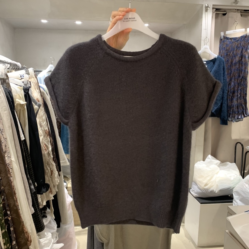 LOGROAD韓國直郵女裝新品時尚人氣休閑真品針織衫短袖針織衫LOG ROAD針織衫圖色3