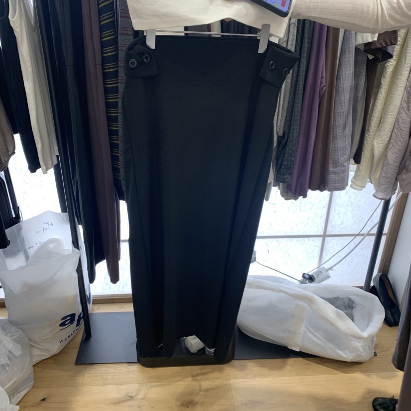 FLAT東大門代購女士新品推薦時尚人氣休閑真品長裙紐扣長款flat長裙圖色2