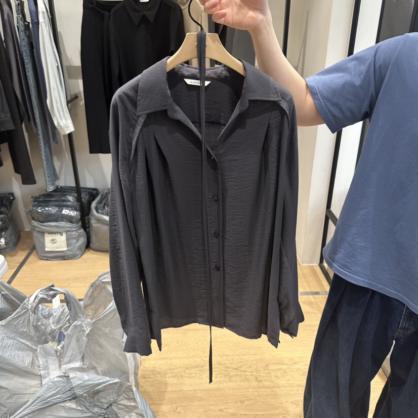 aube nunt韓國直郵女裝新品真品人氣推薦襯衫蕾絲衫含繩aube nunt襯衫/蕾絲衫圖色2