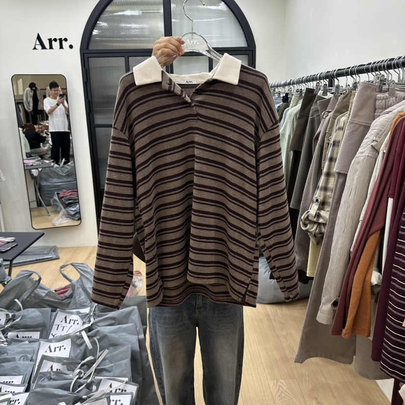 ARR東大門代購女裝新品真品人氣時尚推薦休閑熱賣長袖T恤ARR長袖T恤圖色2