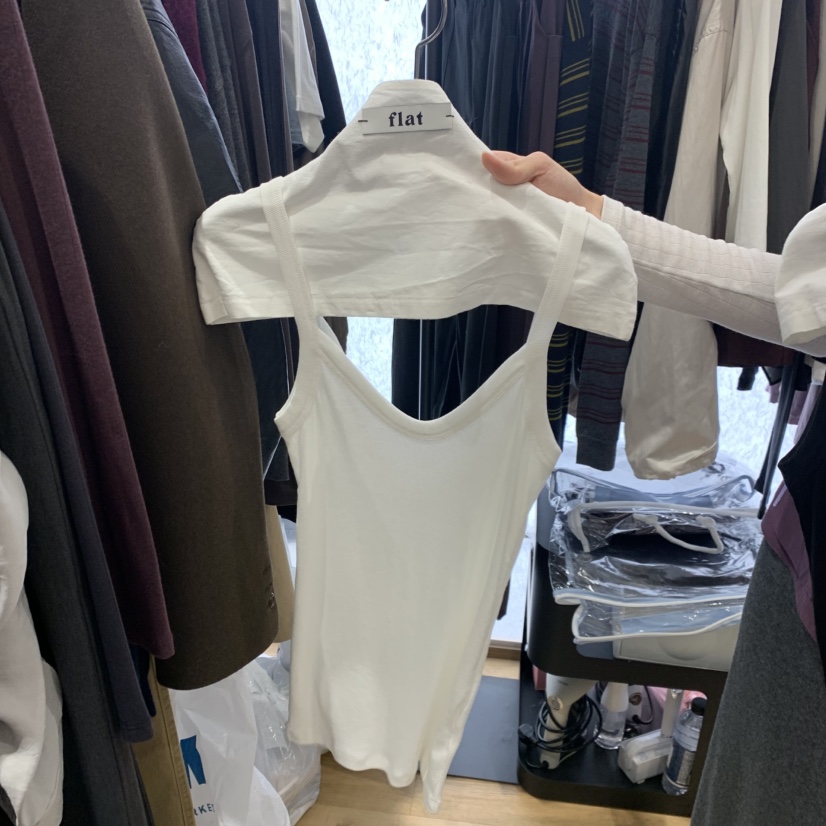 FLAT東大門直郵女士新品休閑時尚人氣推薦吊帶背心不含內搭flat吊帶/背心圖色1