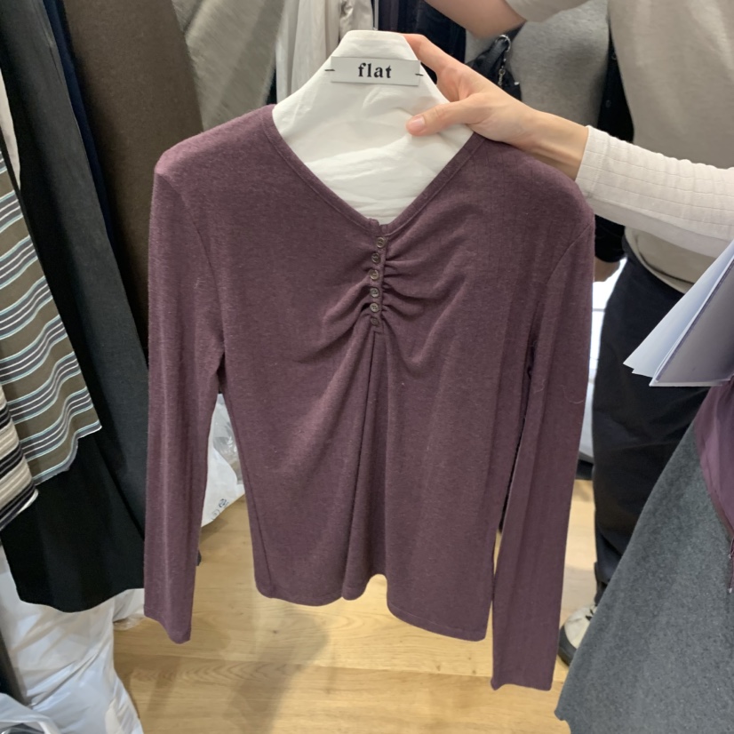 FLAT東大門代購女士新品休閑時尚熱賣推薦人氣真品長袖T恤flat長袖T恤圖色2