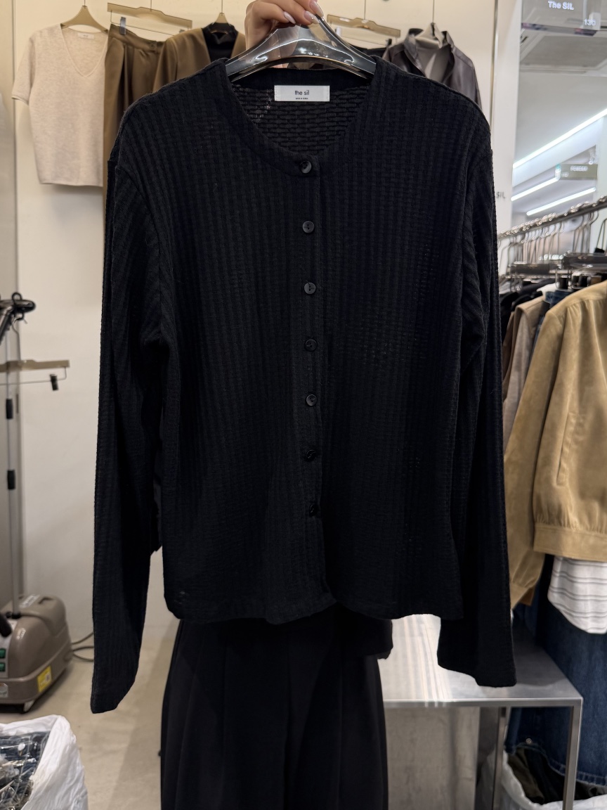 THE SIL東大門代購女裝新品熱賣人氣時尚休閑推薦真品開衫THE SIL/1 2ILLY開衫圖色2黑色