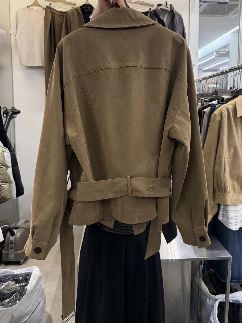 THE SIL韓國代購女裝新品推薦人氣熱賣時尚休閑夾克含腰帶THE SIL/1 2ILLY夾克