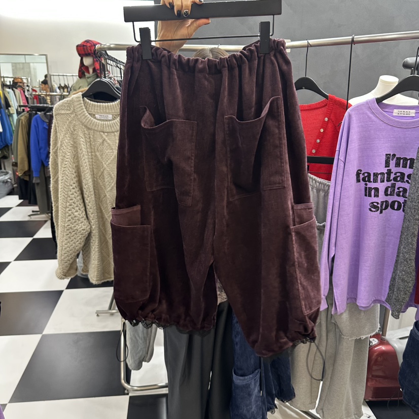 LADYBLACK/THE BLACK東大門直郵女士新品人氣短褲天鵝絨LADYBLACK/THE BLACK短褲