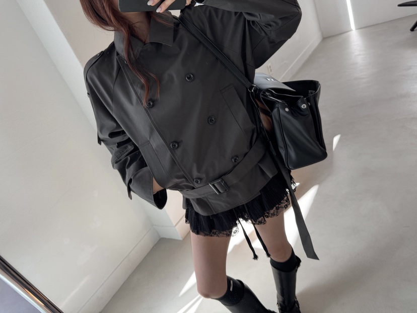 VELEN韓國直郵女裝新款時尚休閑真品人氣熱賣推薦夾克含腰帶VELEN夾克
