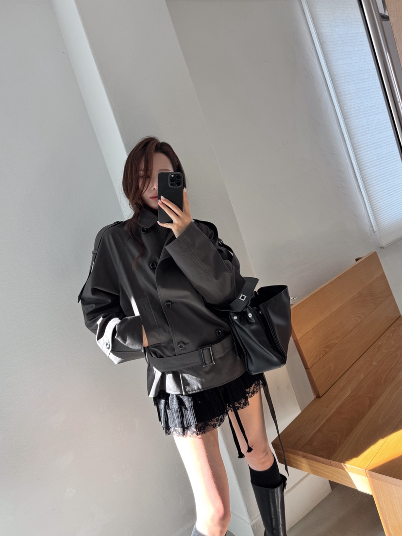 VELEN韓國直郵女裝新款時尚休閑真品人氣熱賣推薦夾克含腰帶VELEN夾克