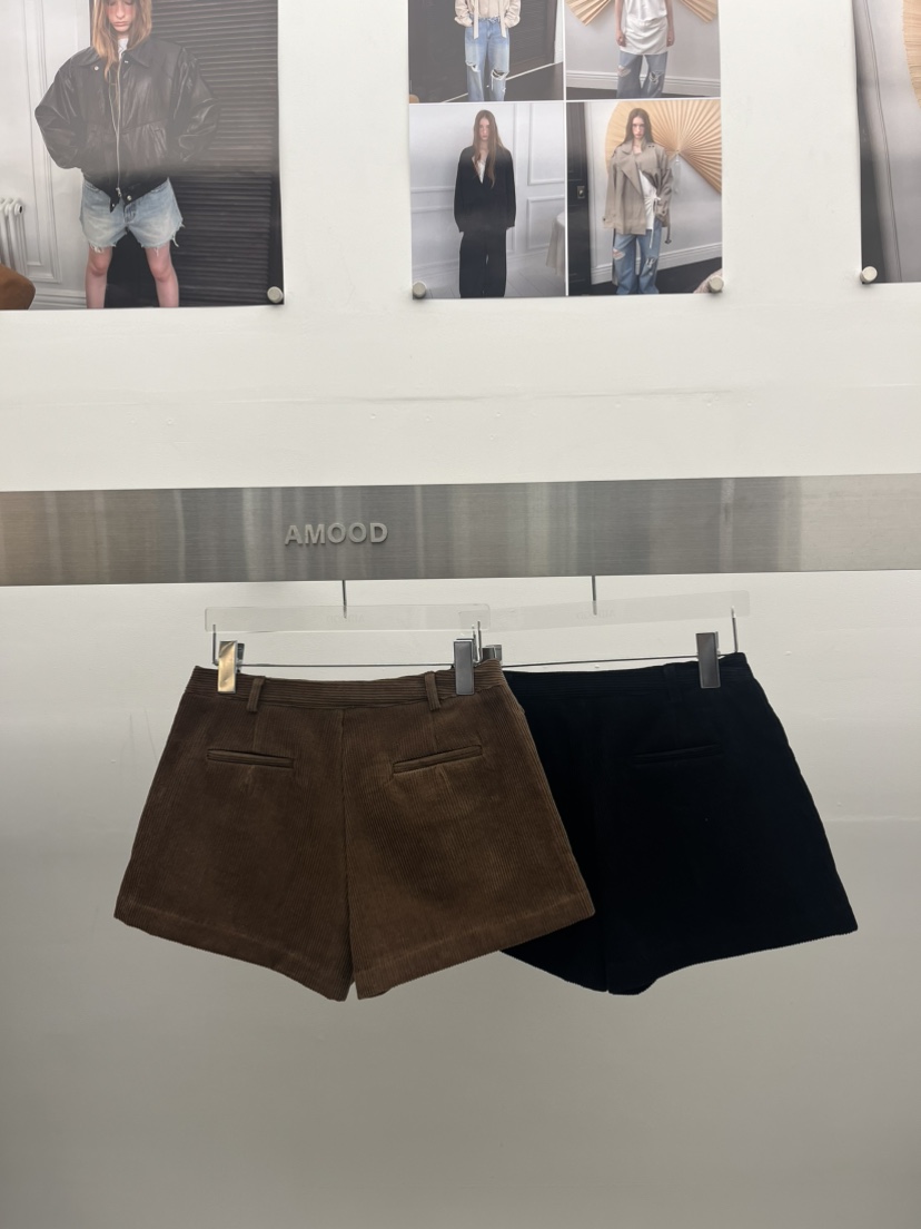 AMOOD東大門實拍女裝新品推薦真品熱賣休閑人氣短褲燈芯絨AMOOD短褲