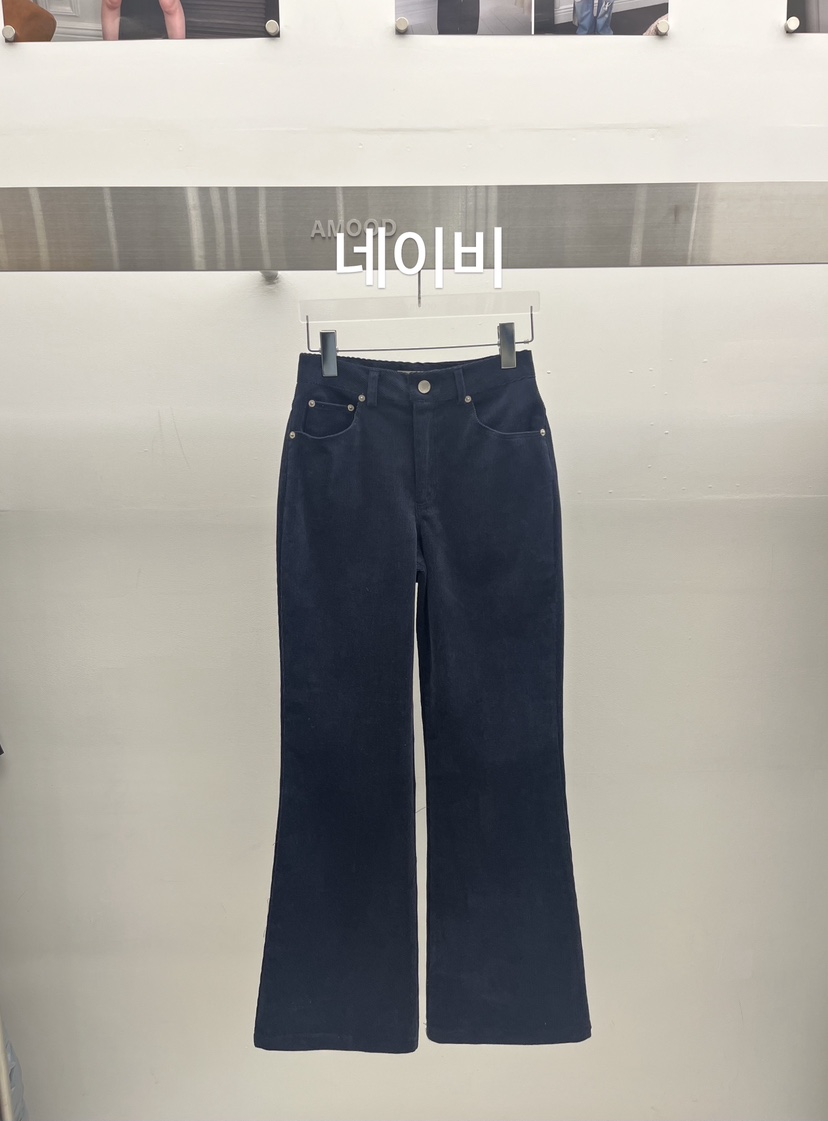 AMOOD東大門代購女士新品休閑推薦時尚牛仔褲喇叭褲燈芯絨AMOOD牛仔褲圖色1