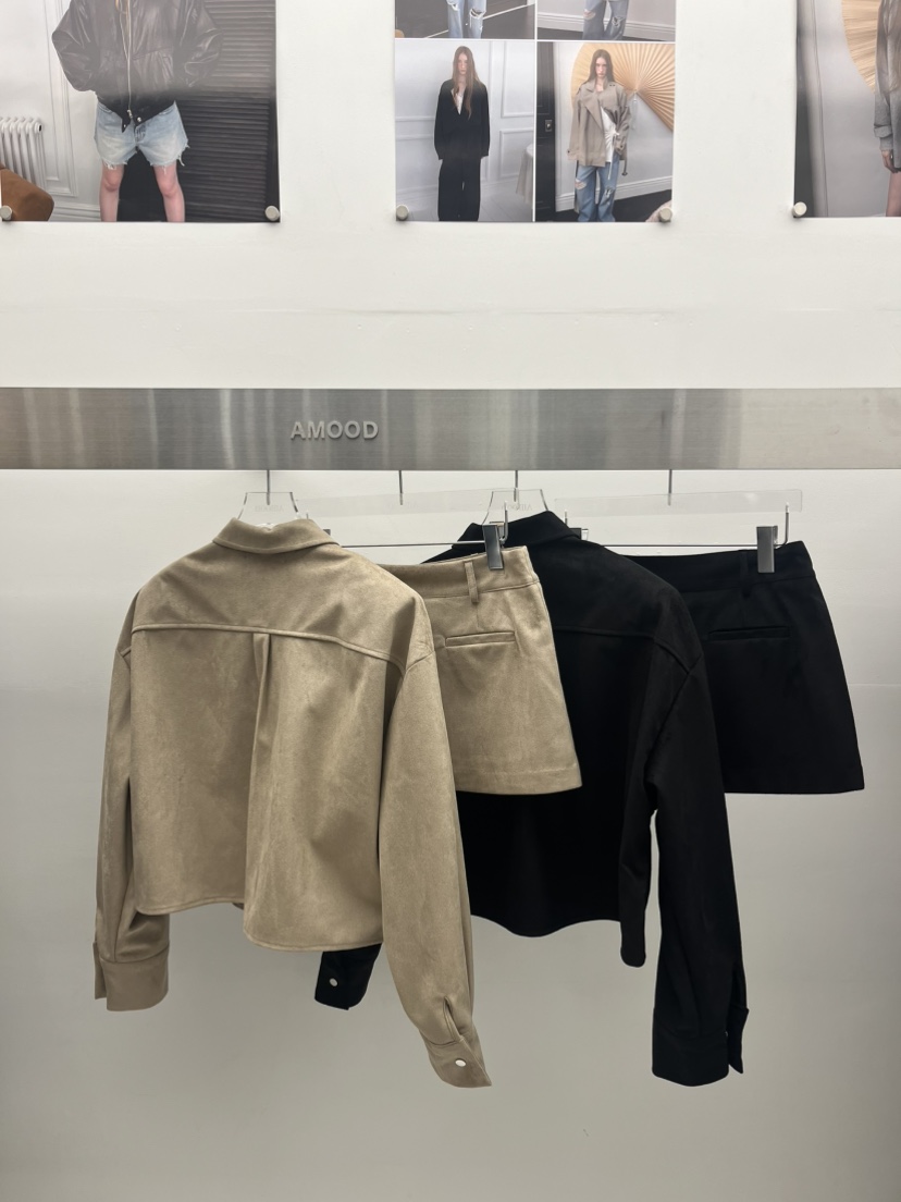 AMOOD東大門代購女士新品人氣時尚真品推薦襯衫蕾絲衫麂皮AMOOD襯衫/蕾絲衫