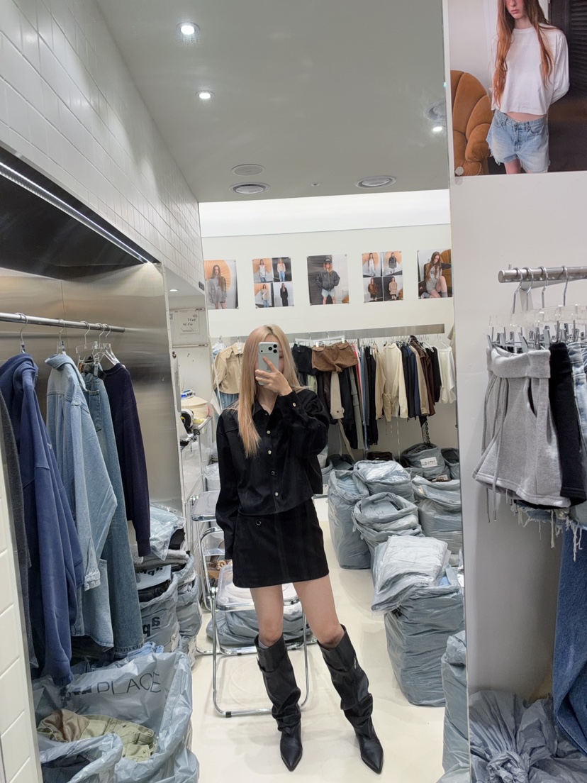 AMOOD東大門代購女士新品人氣時尚真品推薦襯衫蕾絲衫麂皮AMOOD襯衫/蕾絲衫