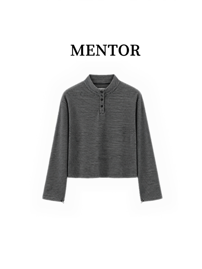 MENTOR韓國代購女士新款推薦人氣時尚休閑熱賣真品長袖T恤MENTOR長袖T恤圖色1