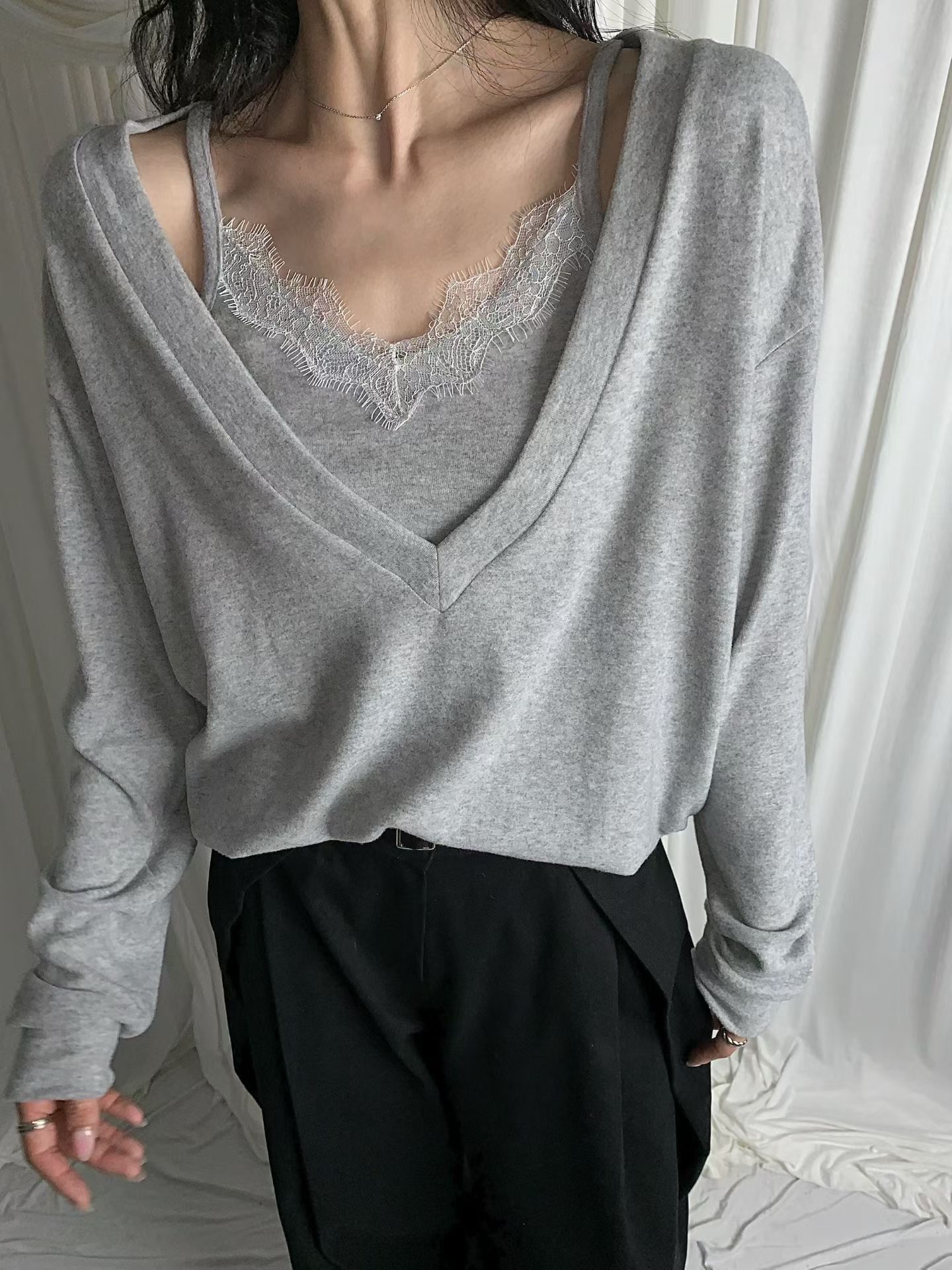 BLACK LINE東大門實拍女裝新款熱賣推薦人氣真品休閑套裝BLACK LINE套裝圖色2