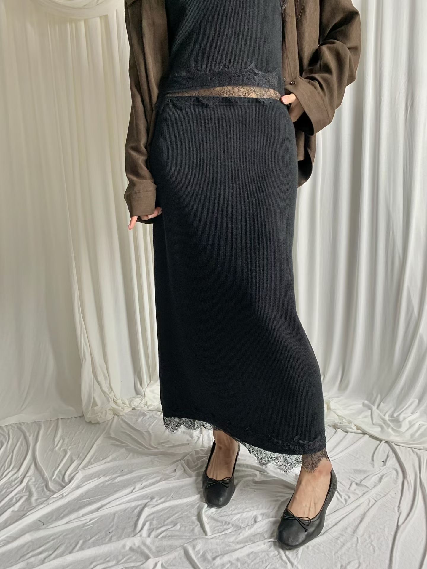 BLACK LINE東大門實拍女裝新款時尚推薦熱賣休閑人氣長裙BLACK LINE長裙圖色1