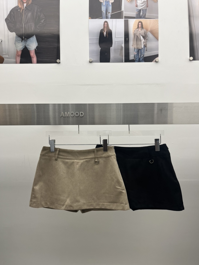 AMOOD東大門代購女士新品人氣推薦真品時尚休閑裙褲皮裙麂皮AMOOD裙褲