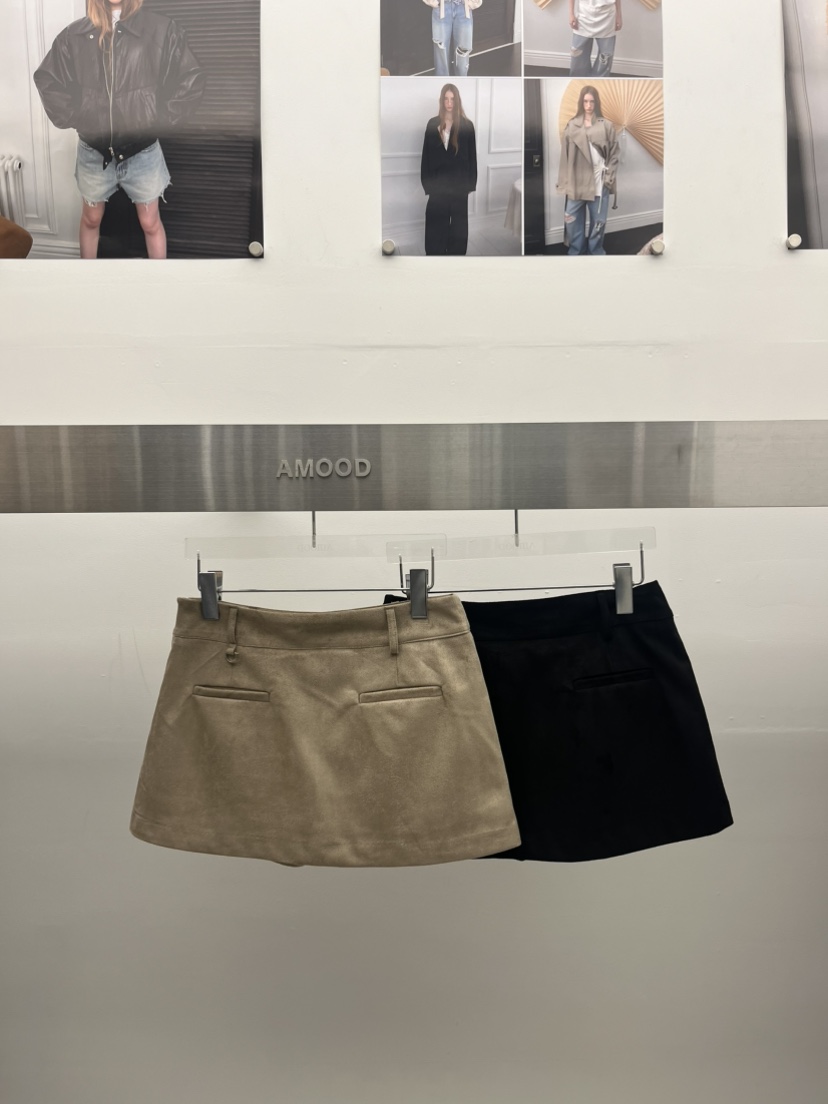 AMOOD東大門代購女士新品人氣推薦真品時尚休閑裙褲皮裙麂皮AMOOD裙褲