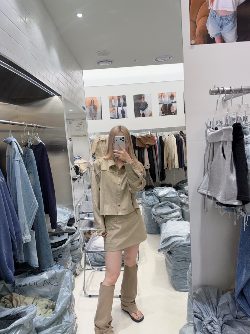 AMOOD東大門代購女士新品人氣推薦真品時尚休閑裙褲皮裙麂皮AMOOD裙褲