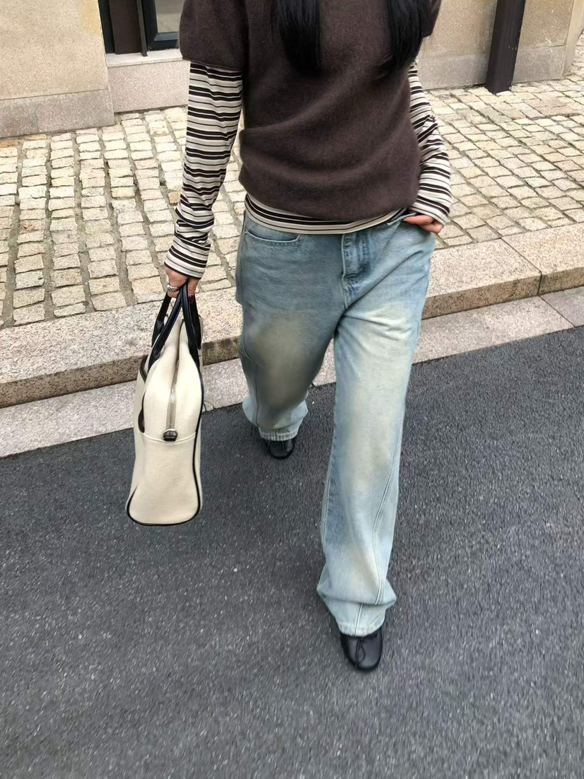 DARLUZ_MI東大門代購女士新品熱賣真品人氣推薦牛仔褲復古DARLUZ_MI牛仔褲