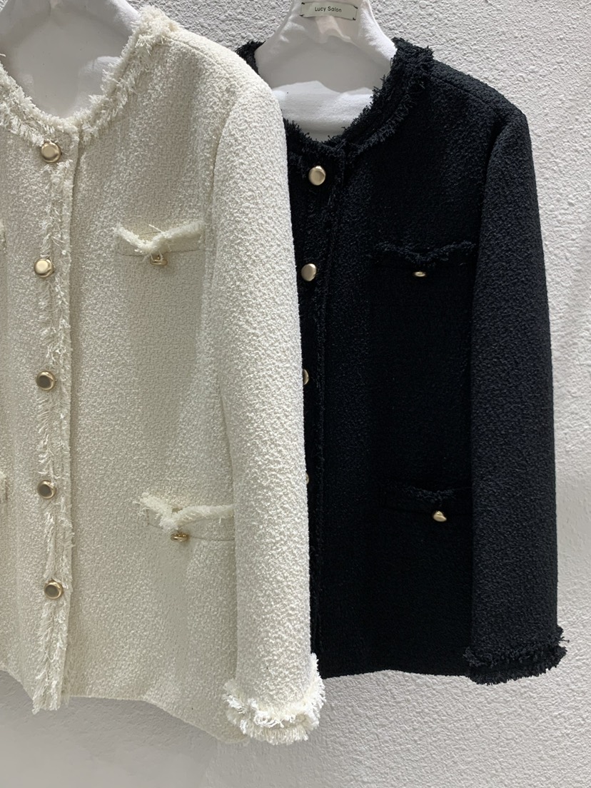 LUCY SALON韓國直郵女裝新品人氣時尚推薦真品夾克粗花呢LUCY SALON夾克