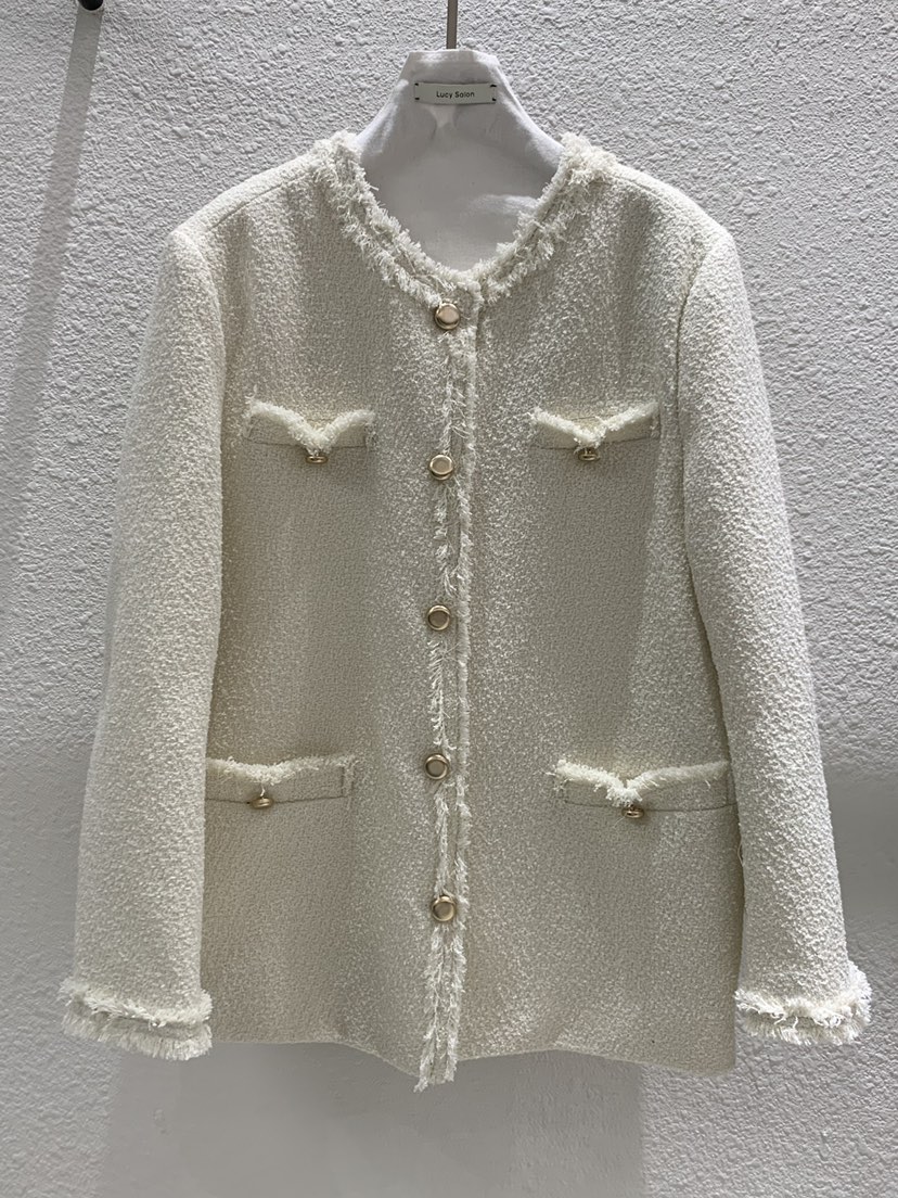 LUCY SALON韓國直郵女裝新品人氣時尚推薦真品夾克粗花呢LUCY SALON夾克圖色1