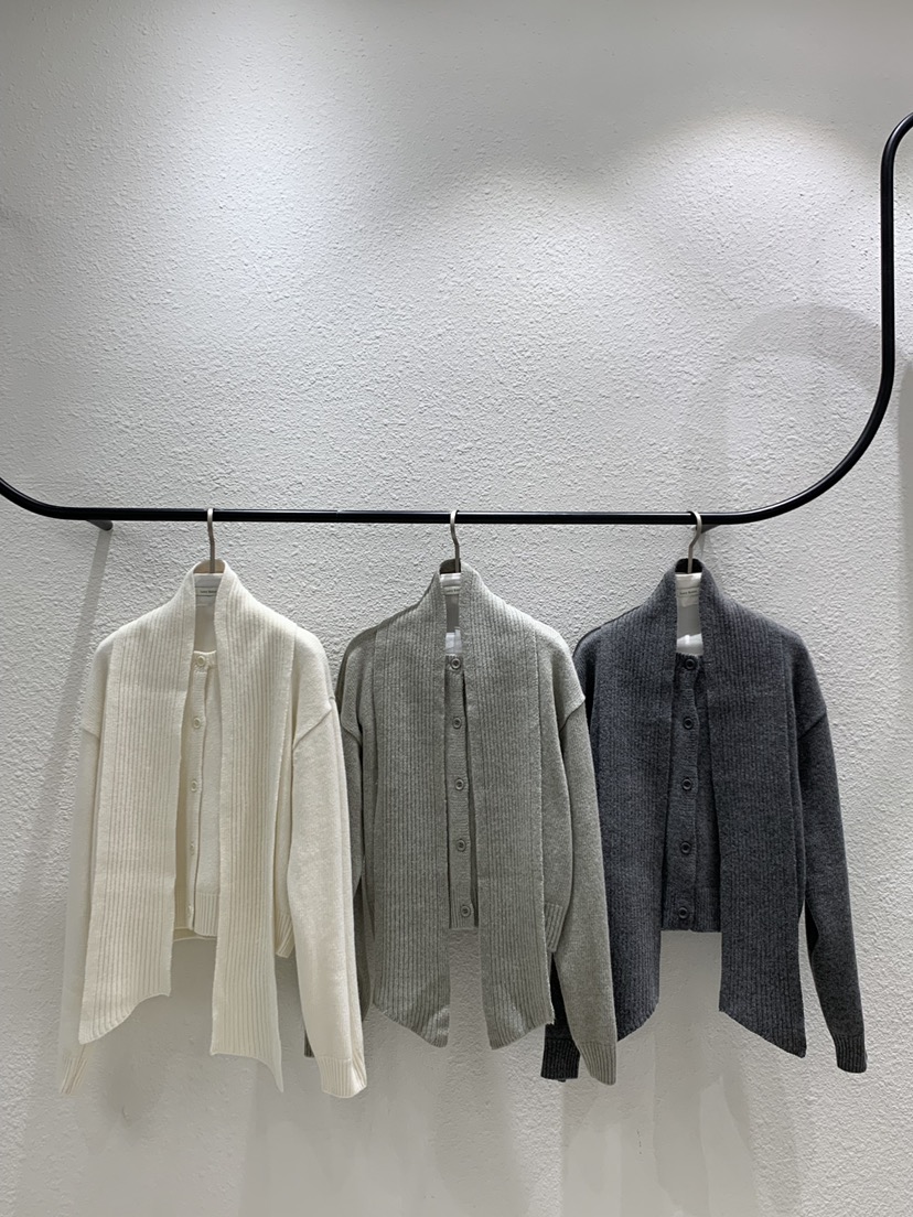 LUCY SALON東大門直郵女裝新品時尚推薦針織衫含圍巾開襟LUCY SALON針織衫