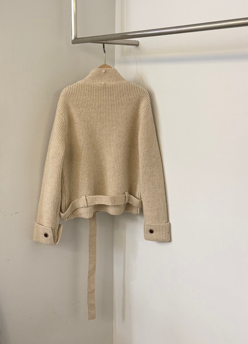 TWENTY FOUR SEVEN24-7東大門代購女裝新品推薦毛衣含毛領含腰帶開衫TEWNTY FOUR SEVEN24-7毛衣