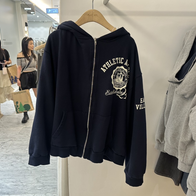 DE VENTI韓國代購女裝新款真品人氣推薦熱賣休閑衛衣拉鏈De VENTI衛衣圖色2