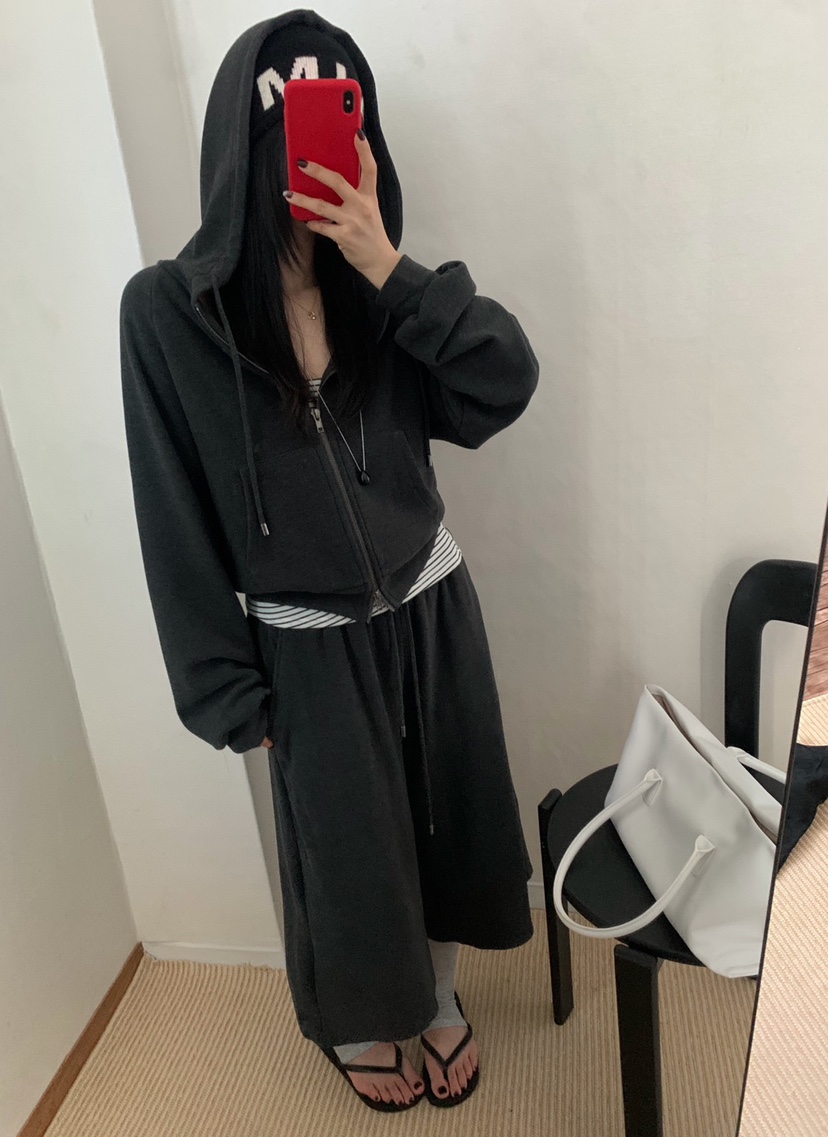 TWENTY FOUR SEVEN24-7韓國代購女士新款休閑套裝連帽衫短款TEWNTY FOUR SEVEN24-7套裝