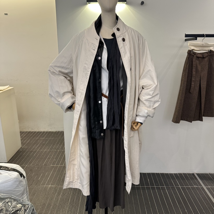 FIND-P韓國直郵女裝新款時尚推薦真品熱賣人氣休閑長款風衣FIND-P長款風衣圖色1