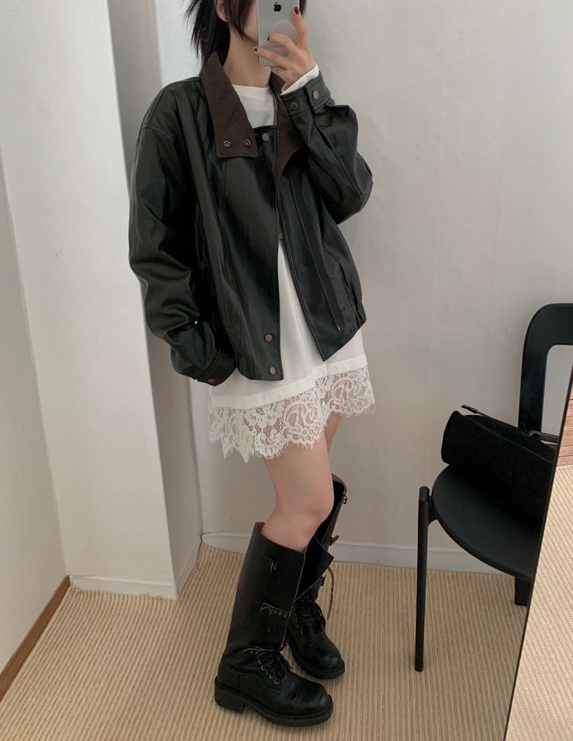 TWENTY FOUR SEVEN24-7韓國直郵女裝新品熱賣推薦皮衣TEWNTY FOUR SEVEN24-7皮衣