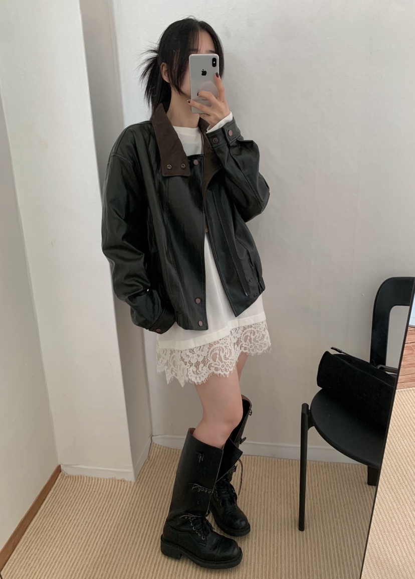 TWENTY FOUR SEVEN24-7韓國直郵女裝新品熱賣推薦皮衣TEWNTY FOUR SEVEN24-7皮衣