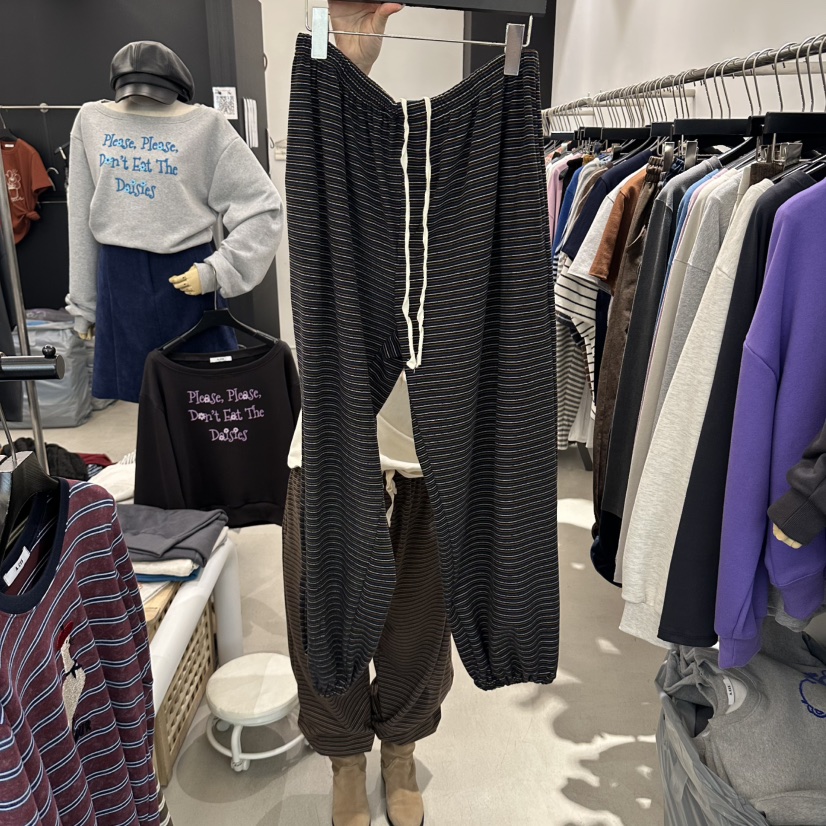 A.CES韓國直郵女裝新品休閑真品時尚人氣推薦休閑褲條紋A.CES休閑褲圖色3
