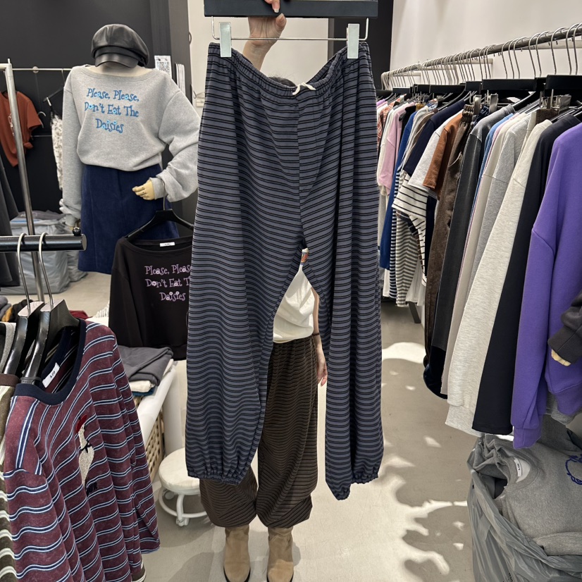 A.CES韓國直郵女裝新品休閑真品時尚人氣推薦休閑褲條紋A.CES休閑褲圖色4