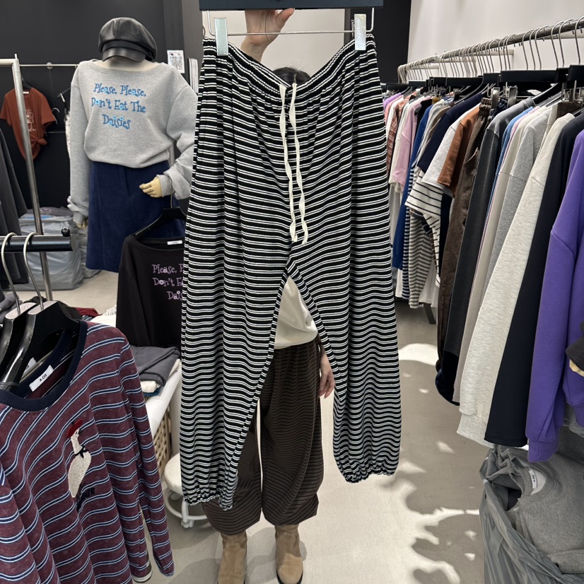 A.CES韓國直郵女裝新品休閑真品時尚人氣推薦休閑褲條紋A.CES休閑褲圖色5