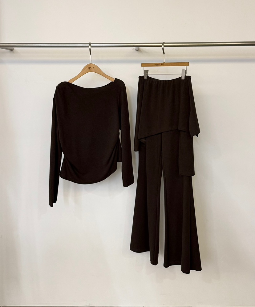 TWENTY FOUR SEVEN24-7東大門實拍女士新品真品休閑套裝TEWNTY FOUR SEVEN24-7套裝圖色2棕色