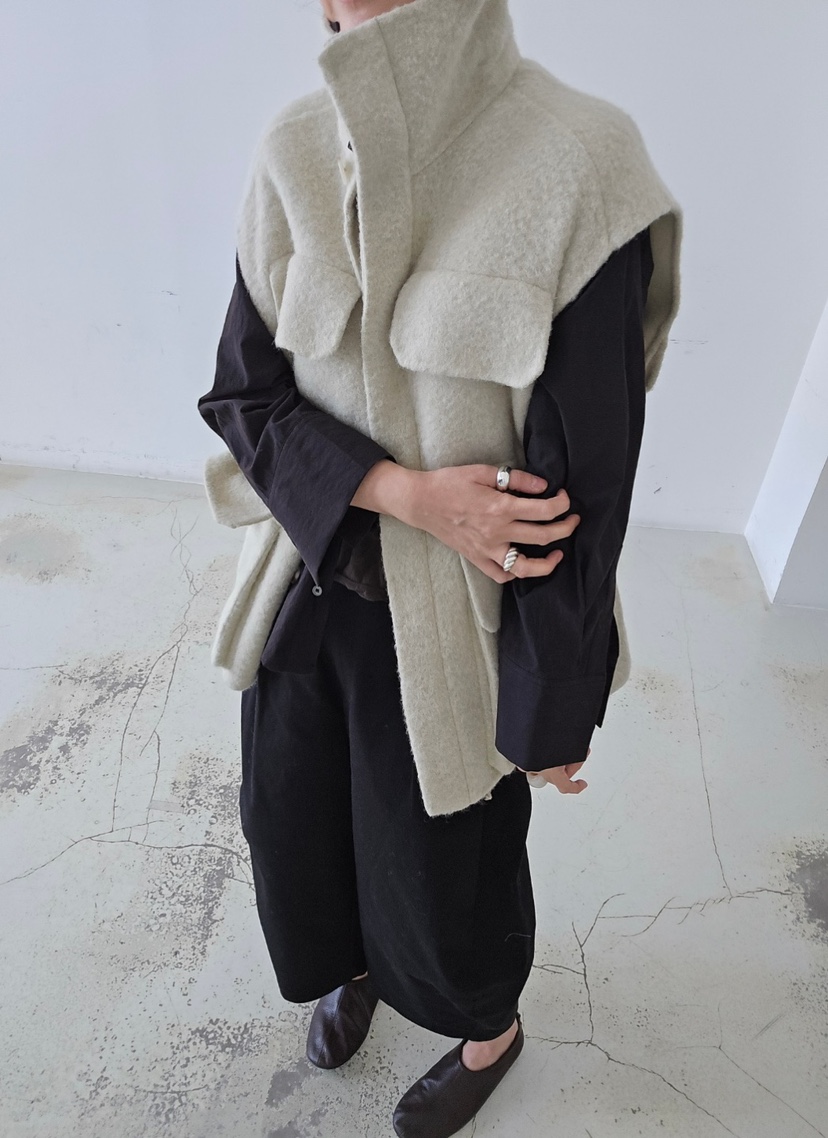 J SHOP韓國代購女裝新款時尚推薦人氣真品熱賣休閑馬甲口袋J_SHOP馬甲