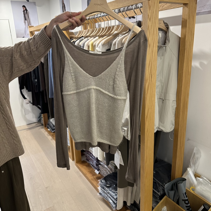 ROUNDER東大門直郵女士新品推薦人氣真品吊帶背心不含內搭ROUNDER吊帶/背心圖色1