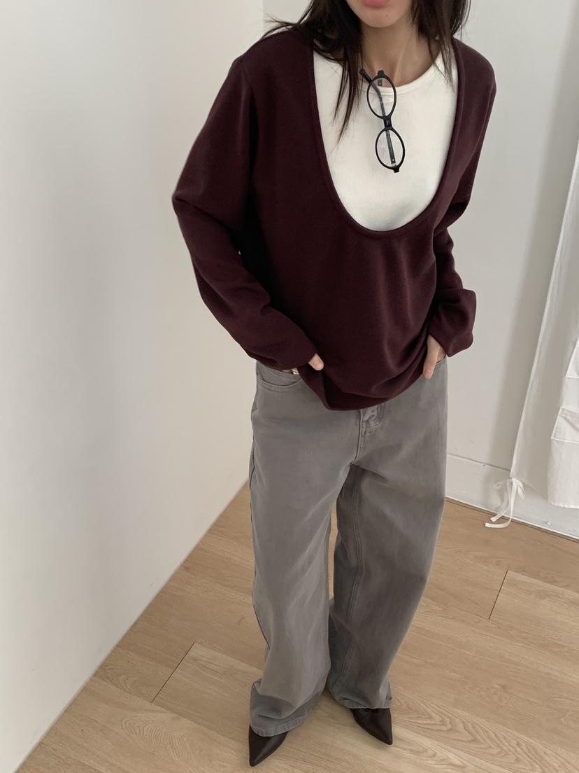 RIVER RAIN韓國直郵女士新款真品休閑推薦長袖T恤不含內搭RIVER RAIN長袖T恤