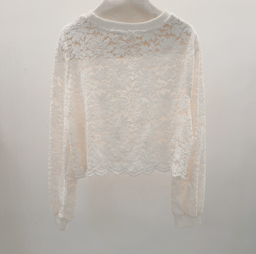 AWESOME東大門實拍女裝新品人氣熱賣真品襯衫蕾絲衫天鵝絨AWESOME襯衫/蕾絲衫