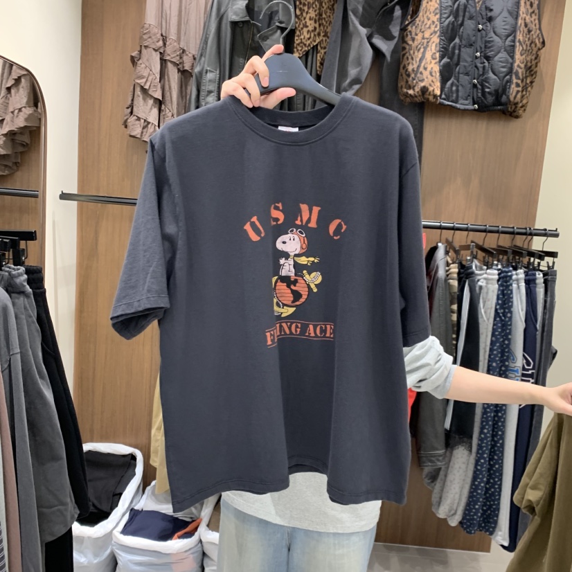 VANTA韓國直郵女裝新品休閑人氣時尚真品熱賣推薦T恤史努比VANTAT恤圖色2