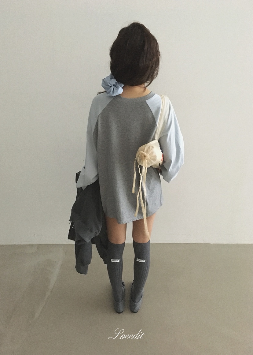 LOEEDIT韓國代購女裝新款真品推薦時尚熱賣休閑人氣長袖T恤LOEEDIT長袖T恤