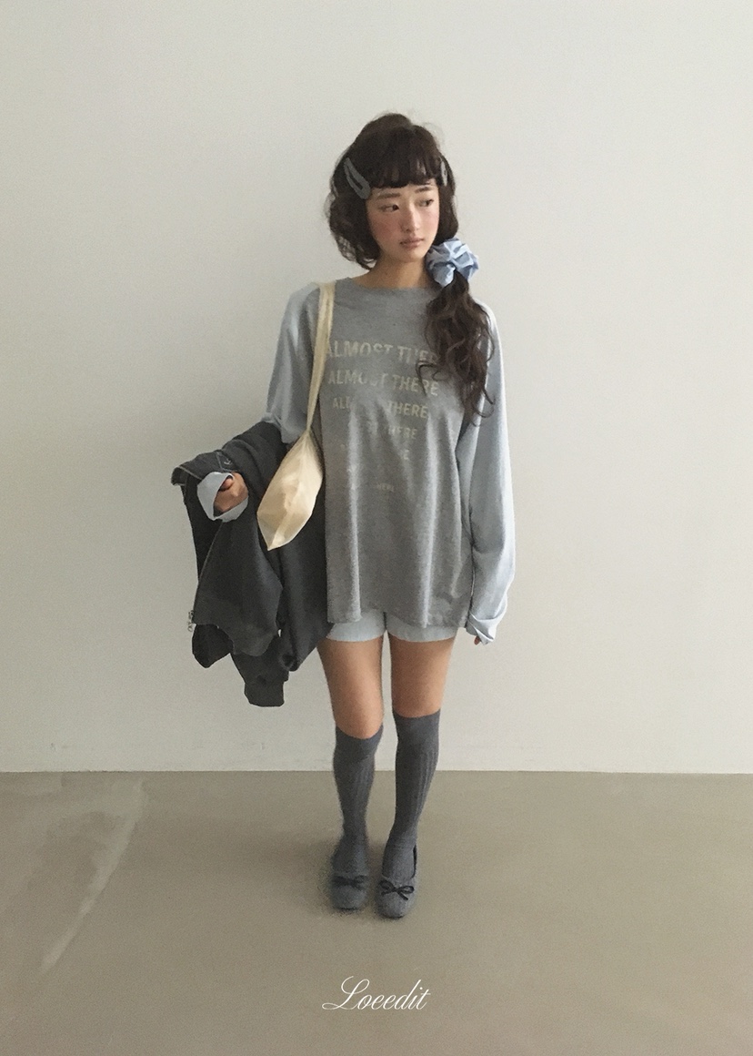 LOEEDIT韓國代購女裝新款真品推薦時尚熱賣休閑人氣長袖T恤LOEEDIT長袖T恤