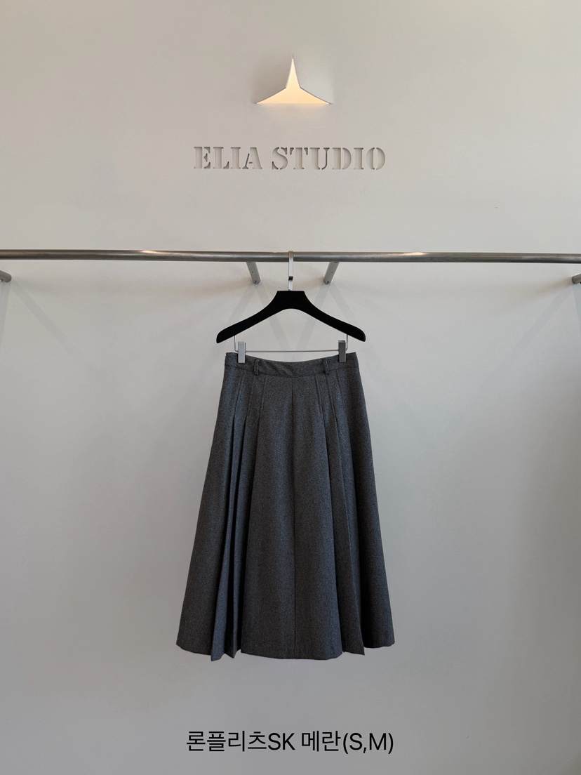 ELIA韓國代購女士新款時尚休閑熱賣推薦人氣真品長裙ELIA STUDIO長裙圖色1花灰色