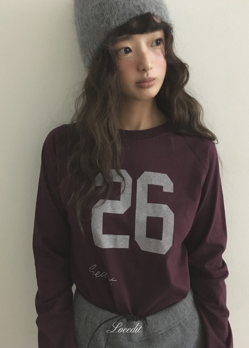 LOEEDIT東大門實拍女士新款休閑時尚推薦人氣長袖T恤插肩袖LOEEDIT長袖T恤